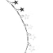 Manerson Lucky Star Choker Necklace Pendant Disc Chain Statement Necklace for Women Girls (Silver)
