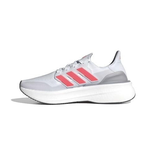 Adidas Men's Ultraboost 5, White/Solar Red/Halo Silver, 8.5