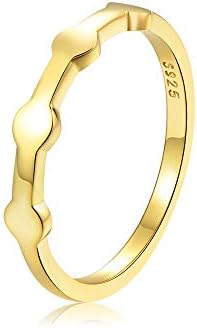 Lemon Grass Circle Gold Ring Dot Stacking Ring