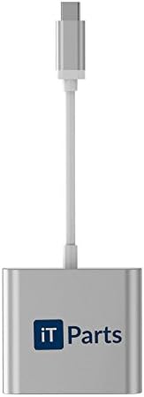 iTParts USB-C to HDMI (AV) Adapter, USB Type-C to Multi Adapter USB C Charging Port and USB 3.0 (Silver)