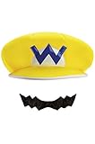 Disguise Wario Adult Hat and Moustache-