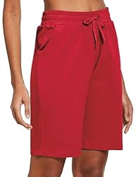 baleaf Women's 10" Bermuda Shorts Long Cotton
