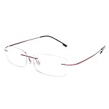 FEISEDY Lightweight Rimless Titanium Stainless