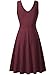 FENSACE Summer Beach Maroon Dresses For Women, Bordeaux, Large, Bordeaux, Large