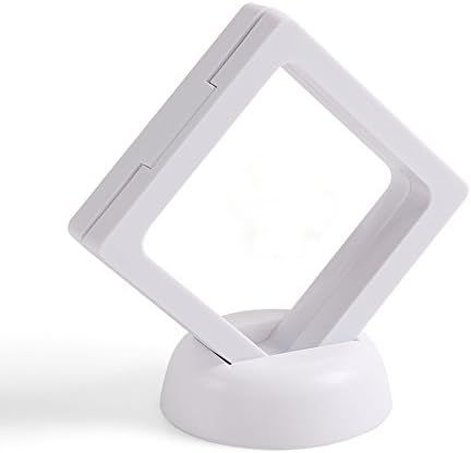 2087 Jewelry Display Stands Necklace Earring Bracelet Showcase PET Transparent Box, Jewel Holder (White, 2.7x2.7)
