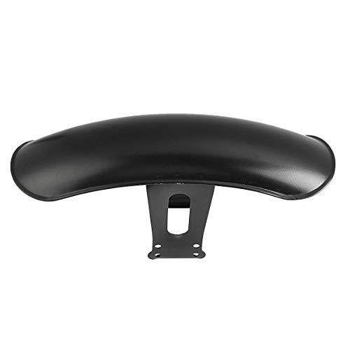 Merssavo Metal Motorcycle Front Fender Splash Guard Mudguard for Honda CG125 Chrome,Black