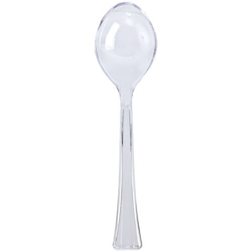 Lillian Plastic Salad Serving Spoon, 1 Unit, Clear