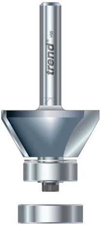 Trend Professional Bevel Trim Cutter, 20mm Diameter, 14mm Length, 80-Degree, 1/4 Inch Shank, Tungsten Carbide Tipped, 46/3X1/4TC