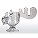 Cleveland Street Novelties Christmas Glass Moose Mug - Set of 2, 8 ounces