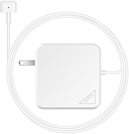 AMICA Laptop 45W Power Adapter Charger for Apple Macbook Air 11.6inch And 13.3 inch ( Magsafe 2 T-Tip Only , Compatible with Macbook A1436 A1465 A1466 A1435 Mid2012 Late )