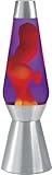 Lava the Original 27-Inch Silver Base Grande Lamp with Yellow Wax in Purple Liquid