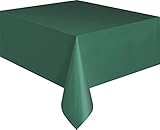 Creative Converting Touch of Color Plastic Table Cover, 54 by 108-Inch, Hunter Green