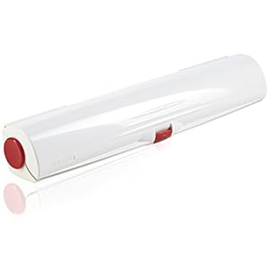 Leifheit ComfortLine-serie Perfect Cut Foliesnijder, mobiel ontwerp, snijroller voor 33 cm rolbreedte, vershoudfolie met…