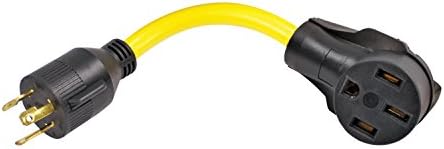 Quick Products QP-G30A350F012 Generator Adapter Cord - 30A Generator 3-Pin to 50A Female, 12"