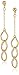 Amazon Collection 14k Yellow Gold Italian Triple-Link Drop Earrings
