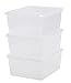 IRIS 21-Quart Modular Sweater Box, Set of 4