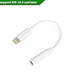 Lightning to 3.5 mm Headphone Jack Adapter ADABUNNY Lightning Connector to 3.5mm AUX Female Audio Jack Earphone Extender Jack Stereo for iPhone 7 / 7 Plus - Support IOS 10.3