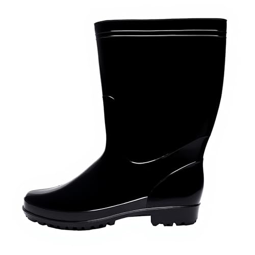 JOMIX Botas de Agua para Hombre Caña Media PVC Goma Botines de Lluvia Impermeable Antideslizante Ligeras Cómodas para Jardín Trabajo Pesca Acampada