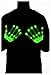 GlowCity Glow-In-the-Dark LED Skeleton Gloves – Flash or Static Light Up Modes (One Size, Green)