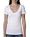 Next Level Apparel The Deep V Neck T-Shirt, White, X-Large