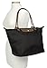Korvara Women's Tote Bag, Premium Nylon and Vegan Saffiano Leather Shoulder Handbag, Black, Large
