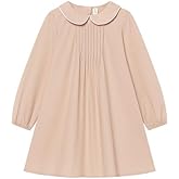 Mud Kingdom Girl Peter Pan Collar Dress Long Sleeve School Uniform Spring Fall