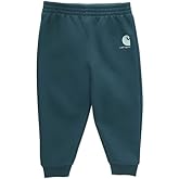 Carhartt Kid's Baby Infant Newborn CK9475 Fleece Logo Sweatpant - Girls, Shaded Spruce - 12 Month Green