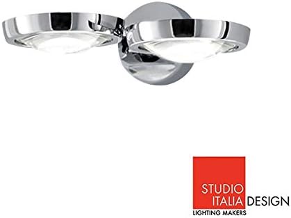 Nautilus Applique LED Wall Lamp Chrome Studio Italia Design - 3000°K Warm Light