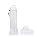 Sanberd Foldable Portable Leak Proof Sports Water Bottle, Bpa Free, Non-toxic, Food Grade Silicone Water Bottle 19 Oz 550ml (clear)