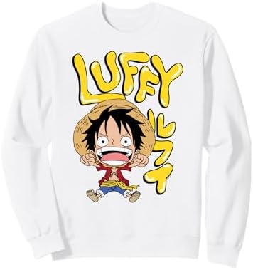Amazon.com: Womens One Piece Anime Luffy Chibi with Bubble Letters