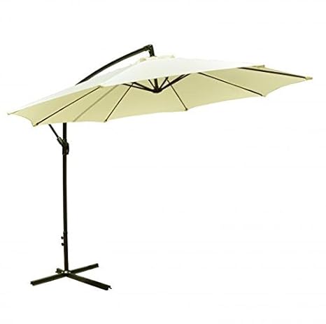 BestMassage 10 Patio Umbrella Offset Hanging Umbrella Outdoor Market Umbrella
