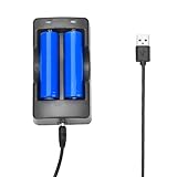 OSOYOO 2 Bay 18650 Battery USB Power Charger with 2PCS Rechargeable 18650 Battery Lithium 3.7V 2000mAh