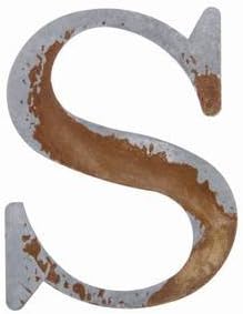 Park Hill Decorative S Tin Letter Grey 10"H