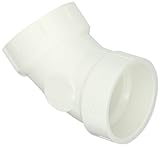 Spears P321 Series PVC DWV Pipe Fitting, 1/8 Bend, Elbow, 1-1/2