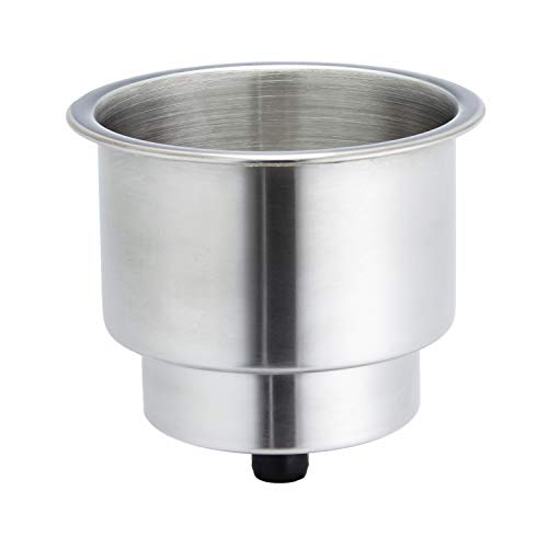 2PCS Stainless Steel Cup Drink Holder with Drain for Marine Boat RV Camper Autos - Thumbnail 6