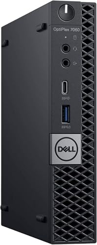 Dell OptiPlex 7060 Micro Desktop Business PC, Intel Core i5-8500T 2.1GHz, 16GB, 256GB SSD, USB Type-C, Win 11 Pro (Renewed)