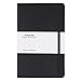 Dotted Bullet Grid Journal - Dot Grid Hard Cover Notebook, Size: 5''Ã—8.3'', A5, Black Hard Cover PU Leather, 144 Pages, 100gsm Premium Thick Paper with Fine Inner Pocket for School Office Supplies