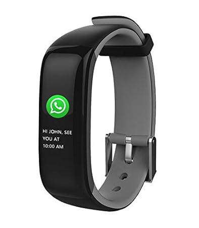 QUDER P1 Plus - Fitness Armband mit Pulsmesser Wasserdicht Fitness Tracker Smartwatch Kalorienzähler Schrittzähler Uhr Anruf 