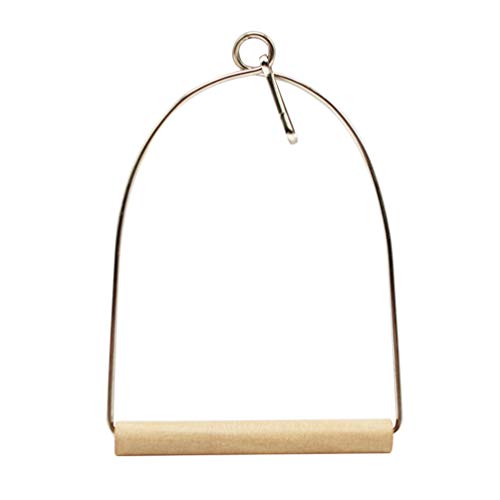 Balacoo Bird Swing Perch – Wooden Parrot Standing Toy Birdcage Wood Hanging Stand for Parakeets, Cockatiels,Guinea Pig (Size S)