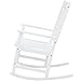 Best Choice Products Indoor Outdoor Traditional Wooden Rocking Chair Furniture w/Slatted Seat and Backrest, White