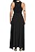 Velius Women Sexy Hollow Out Halter Wrap Sleeveless Plain Pleated Slit Casual Long Maxi Dress (Medium, Black)