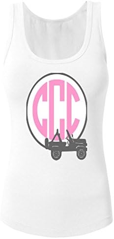 Jeep Girl Custom Women's Tank Top Sleeveless Tee by Hkhoodies (White)