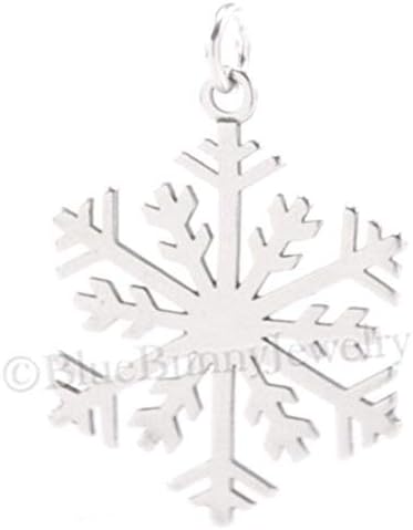 Christmas Snowflake Charm Pendant Winter Snow 925 Sterling Silver DIY Crafting by Wholesale Charms
