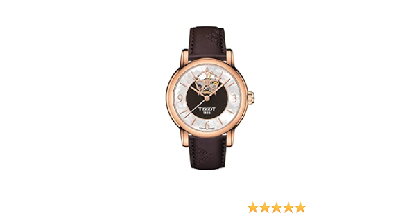 Amazon.com: T050.207.37.117.04 Lady Heart Powermatic 80 Rose Gold Case  Brown MOP Dial Watch with Brown Leather Strap : Clothing, Shoes \u0026 Jewelry