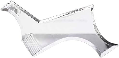 cA0boluoC Men Beard Shaper - Beard Lineup Tool, Clear Trimming Template Neckline Shaper, Beard Stencil Guide Comb Transparent
