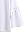Verdusa Women's 3/4 Bell Sleeve Round Neck Blouse Shirt Top White M