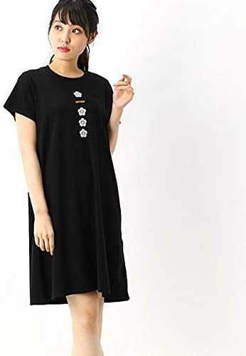 Amazon マリークヮント エンブロラインデイジー ワンピース 010 ブラック M ワンピース チュニック 通販