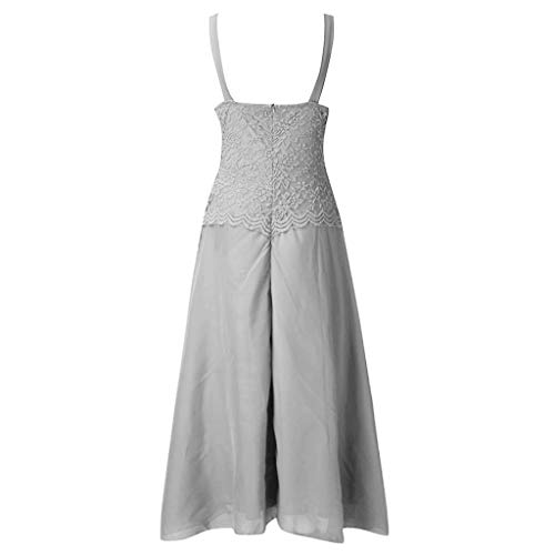 DONTAL Women Long Sleeve Two-Piece Chiffon Lace Patchwork Solid Loose Hem Dress Cardigan Wine - Thumbnail 3