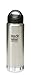 Klean Kanteen Wide Mouth Double Wall Insulated Water Bottle with Loop Cap, Stainless Steel, 20-Ounce