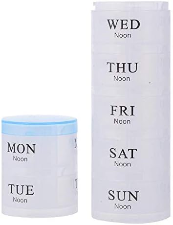 Premsons® 7 Day Mini Compact Round 2 Section Pill Box (Colours May Vary)